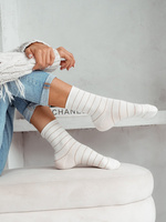 Socke Serie Gemustert 200 Ecru