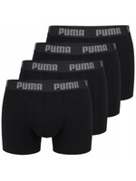 Puma Herren Boxershorts 4er Pack – Komfort Stretch aus Atmungsaktiver Baumwolle, Weicher Bund mit Logo, Flache Nähte, Zweilagiger Frontbereich, Perfekt für den Alltag, Schwarz