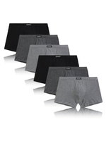 Herren-Boxershorts Serie 3BMH-007 Schwarz/Grau