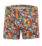 Sesto Senso Herren Boxershorts Funny 09 – Bequeme Unterwäsche aus 95% Baumwolle, Atmungsaktiv, Lange Beine, Bunte Muster, Komfortabel und Strapazierfähig, Mehrfarbig, 4er Pack, Ideal für Alltag und Freizeit