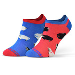 Sesto Senso Skarpetki Finest Cotton Stopki – Weiche Baumwolle, Bequeme Flache Nähte, Atmungsaktiv, Unisex, Mehrfarbig, Owieczka Design, Alltag & Sport, 1 Paar