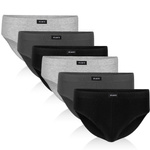 Herrenslips Serie 3BMP-006 Grau/Schwarz/Weiß