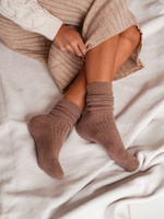 Socken Damen Serie Alpaka Beige