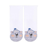 Weihnachtssocken mit Teddybär-Kunst. 138 KP125 weiß