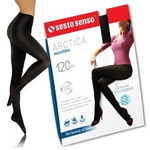 Sesto Senso Damen Strumpfhose Arctica 120 DEN – Hochwertige Microfaser, Matt, Ohne Zwickel, Vollständig Blickdicht, Ideal für Kalte Tage, Farbe Marrone, Komfortabel und Elegant