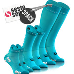 Sesto Senso Sport-Socken Set – Atmungsaktive Trainingssocken mit Feuchtigkeitsregulierung, Verstärkungen, Elastisch, Unisex, Weiß, 3er Pack, Poliamid-Elasthan, Ideal für Fußball, Tennis, Basketball