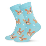 Damensocken Hasen und Punkte