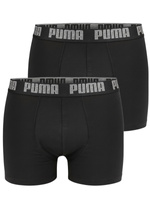 Puma Herren Boxershorts 2er Pack – Komfort Stretch Unterwäsche aus Atmungsaktiver Baumwolle, Schwarz, Elastischer Bund mit Logo, Flache Nähte, Zweilagiger Frontbereich, Basic Kollektion, Männlich
