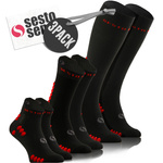 Sesto Senso Sport-Socken Set – Atmungsaktive Trainingssocken mit Feuchtigkeitsregulierung, Verstärkungen, Elastisch, Unisex, Weiß, 3er Pack, Poliamid-Elasthan, Ideal für Fußball, Tennis, Basketball