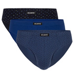 Atlantic Herren Slips Sport – 100% Baumwolle, Bequem und Atmungsaktiv, 3er Pack, Verschiedene Farben, Männliche Unterwäsche, Print Design, Classic Kollektion