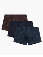 Atlantic Herren Baumwoll-Boxershorts Set – Bequeme Unterwäsche mit Stretch, Atmungsaktiv, 3er Pack, Farben: Dunkelblau, Dunkelgrün, Grau Melange, Klassischer Schnitt, Herbst/Winter Kollektion 2025