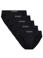 Atlantic Herren Slipy Sport – Baumwoll-Unterwäsche, Bequem & Elastisch, 5er Pack, Schwarz, Herbst/Winter 2025 Kollektion