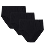 Atlantic Damen Figi Maxi – Bequeme Baumwollunterwäsche, 3er Pack, Beige/Schwarz/Weiß, Elastisch, Frühling/Sommer 2025, Neuheit, Atmungsaktiv, Ohne Muster