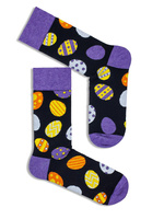 Herren Socken Bunte Ostereier 0125.044, Farbe Schwarz, Größe 43-46