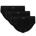 Herrenslips 3BMP-006 Grau Schwarz Weiß