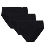 Atlantic Damen Figi Classic Set – Bequeme Baumwollunterwäsche, 3er Pack, 95% Baumwolle, 5% Elastan, Beige/Schwarz/Weiß, Frühling/Sommer Kollektion