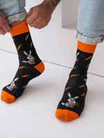 Herrensocken Kaninchen und Karotten
