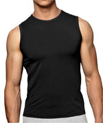 Atlantic Herren Unterhemd – Bequemes Tanktop aus 95% Baumwolle, 5% Elastan, Klassische Basic Kollektion, Ohne Muster, Schwarz, Breite Träger, Ideal für Alltag und Freizeit