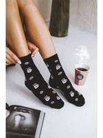 Damensocken Coffee, Farbe Schwarz, Größe 37-41