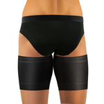 Sesto Senso Herren Anti-Scheuer Oberschenkelbänder – Komfortable, Atmungsaktive Stoff, Schutz vor Hautirritationen, Elastisch und Rutschfest, Diskretes Design, Ideal für Sport und Alltag, Schwarz