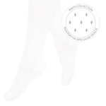 Kinderstrumpfhosen mit Kunstmotiv.102 weiße Rhomben Steven