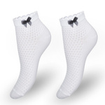 Durchbrochene Damen-Socken mit Fliege