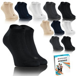 Sesto Senso Herren Sneaker Socken Set – Atmungsaktive Baumwoll-Stopper, Komfortabel mit Air Control System, Beige, 10er Pack, Rutschfest, Flachnaht, Anatomic Fit