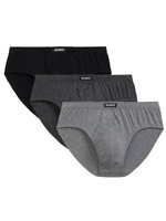 Herrenslips Serie 3BMP-006 Grau Schwarz
