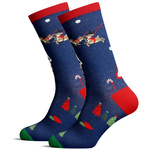 Socken Weihnachtsserie Blau