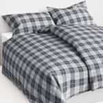 Bettwäsche Kariert Grau