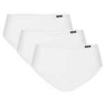 Atlantic Damen Figi Classic Set – Bequeme Baumwollunterwäsche, Atmungsaktiv, 3er Pack, Weiß, Ohne Muster, 95% Baumwolle, 5% Elastan, Basic Kollektion