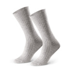 Socken Wollserie Streifen grau