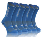 Sesto Senso Sport Socken Set – Trainingssocken aus Baumwolle, Temperaturregulierend, Verstärkt, Unisex, Ideal für Sportarten, Blau, 3er Pack