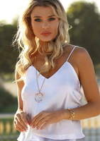 Top Satin Karen Weiß