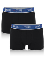 Everlast Herren Baumwoll Boxershorts Set – Bequeme Unterwäsche mit Elastan, 2er Pack, Grau/Schwarz, Ohne Muster, Ideal für Alltag, Regular Fit