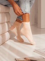 Durchbrochene Damen-Socken mit Fliege