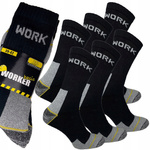 Sestimi Herren Arbeits-Socken Set – Robuste Baumwolle, Atmungsaktiv, Verstärkter Zehen- und Fersenbereich, 6er Pack, Schwarz/Grau, Ideal für lange Arbeitstage