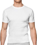 Atlantic Herren Baumwoll T-Shirt – Klassisches Basic Unterhemd, 100% Baumwolle, Kurzarm, Atmungsaktiv, Weiß, Ideal für Alltag und Freizeit