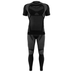 Sesto Senso Herren Thermo Active Unterwäsche Set – Atmungsaktive Funktionswäsche aus Poliamid, Antiallergisch, Nahtlos, Ideal für Wintersport, Fahrradfahren, Laufen, Nordic Walking, Grau