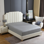 Spannbettlaken Satyn Grau