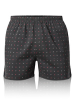 Herren Loose Boxershorts mit Knöpfen Schwarz