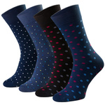 Anzugssocken mit Erbsenaufdruck Art.056 JC231 navy blau