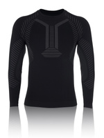 Thermo-Unterhemd Herren Langarm Schwarz/Grau