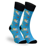 Sesto Senso Herren Skarpetki – Lange Baumwollsocken mit Löwenmotiv, Bunte Farben, Atmungsaktiv und Bequem, Vielseitig für Alltag und Elegante Outfits, Ideal für Sport und Freizeit, Neu