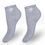 Durchbrochene Damen-Socken mit Fliege