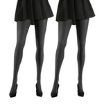 Sesto Senso Damen Strumpfhosen Set – Blickdichte Mikrofaser CALDO 70 DEN, Komfortabel, Nahtlos, Schwarz, 2er Pack, Größe 3, Elegante Alltagsmode