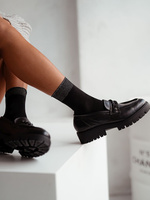 Damen-Baumwollsocken mit Lurex-Rippung 0200.060