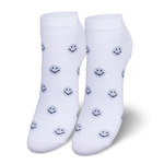 Damen-Baumwollsocken Smileys weiß Milena