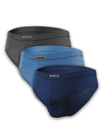 Sesto Senso Herren Slips Set – Komfortable Unterwäsche aus Micromodal, Flache Nähte, Atmungsaktiv, 3er Pack, Weiß, Eleganter Look, Nachhaltig