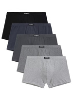 Herren-Boxershorts 5bmh-007 Grau/Schwarz